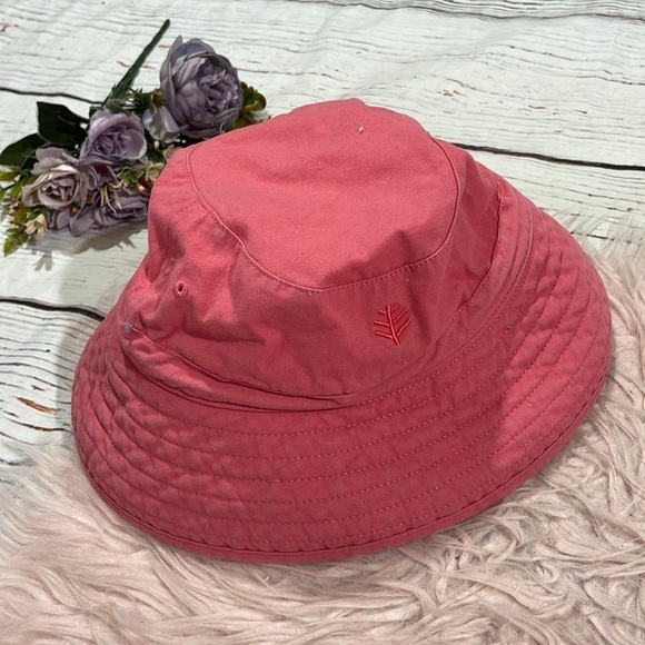 Coolibar Kids Chinstrap Red UPF Hat - Picture 4 of 7